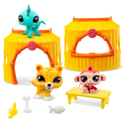 Littlest Pet Shop - Набор "Джунгли" с тремя животными 3-PAK + аксессуары LPS00515 / артикул   LPS00515  / GTIN 885561005158