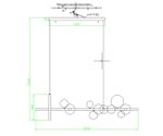 Люстра Иона черный w120*28 h200 G9 50W+Led 17W (4000K) (Led лампы в комплекте 4000К)