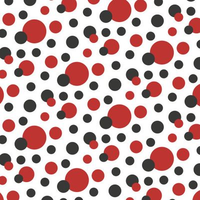 Buy geometry fabric abstract circles white red