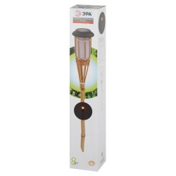 Светильник уличный ЭРА ERASF22-24 Факел бамбук на солнечных батареях садовый 56 см | Садовые декоративные светильники