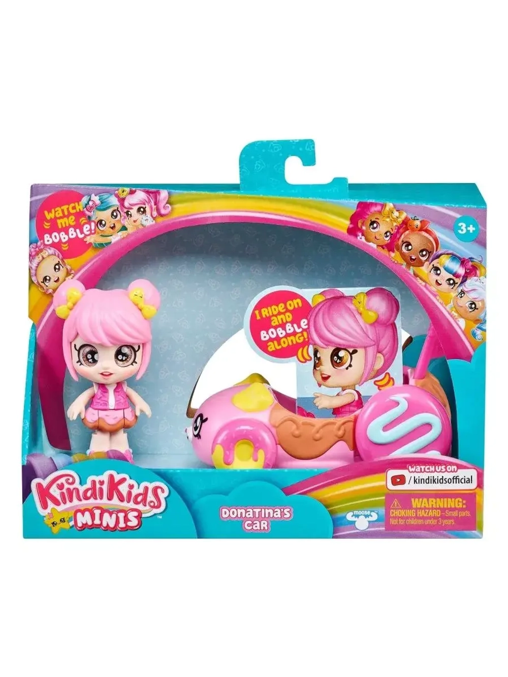 Мини-кукла Донатина с машиной Kindi Kids 39759