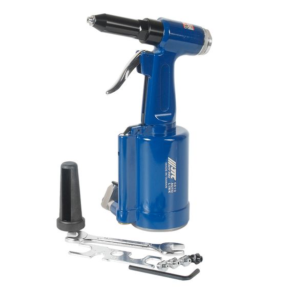 Заклепочник пневматический, шток 16мм, штуцер 1/4&quot;, заклепки 2.4, 3.2, 4.0, 4.8, 6.4 мм JTC