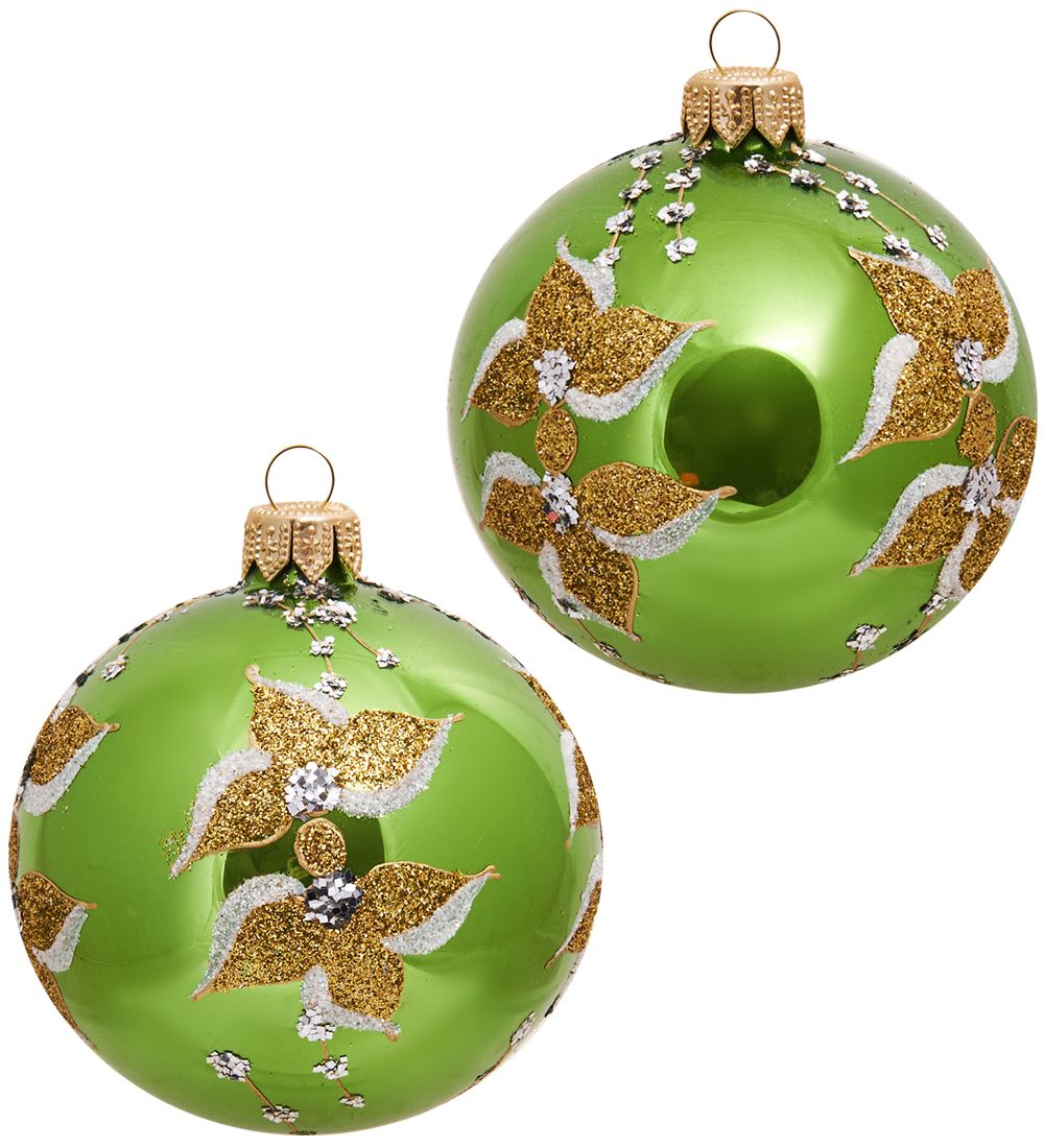 Элита НФШ-1358 Набор ел.украшений Шар 2шт «Трилистник» 80 мм