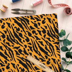 Ткань оксфорд 600 необычный тигриный узор