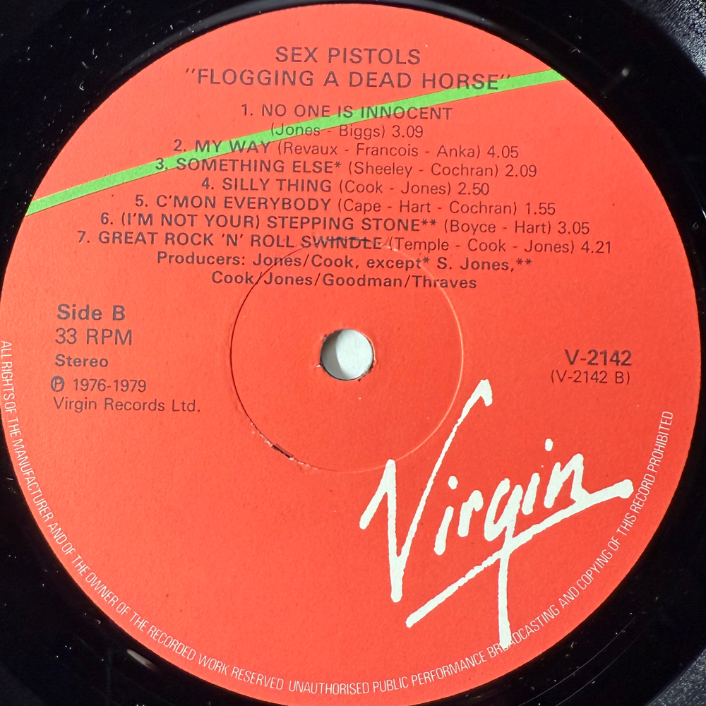 Sex Pistols ‎– Flogging A Dead Horse (Скандинавия 1979г.)