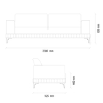 Диван кровать трехместный ENZA HOME PAVIA EH57326