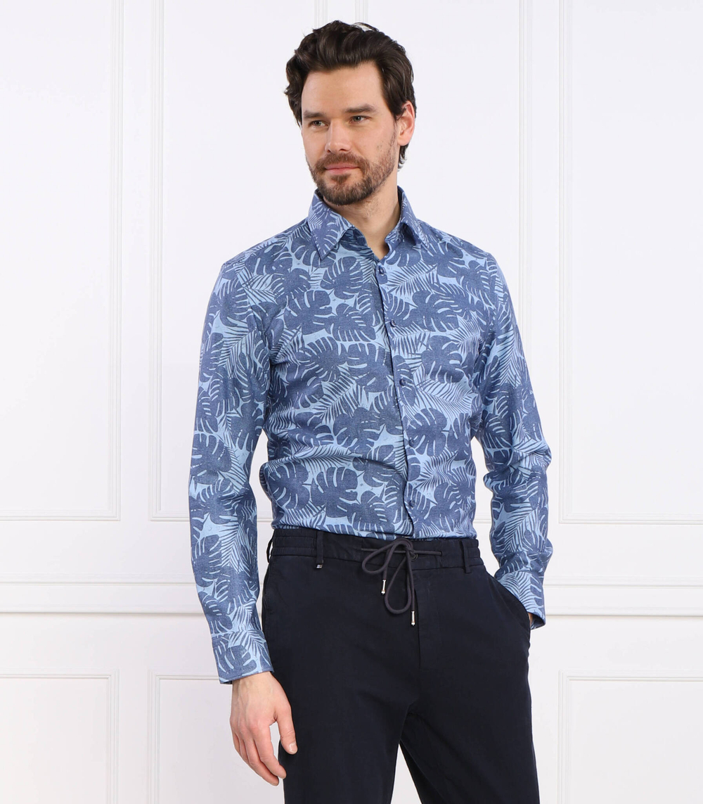 Рубашка C-HAL-kent-C1-223 BOSS BLACK - голубой(50490445)