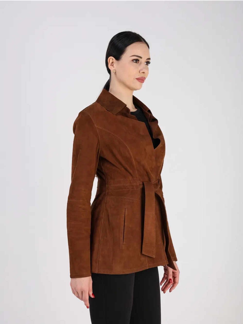 Кожаная куртка демисезонная замшевая двухсторонняя