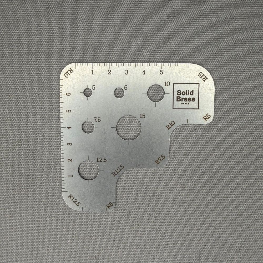 Шаблон радиусов лесенка, нерж. сталь