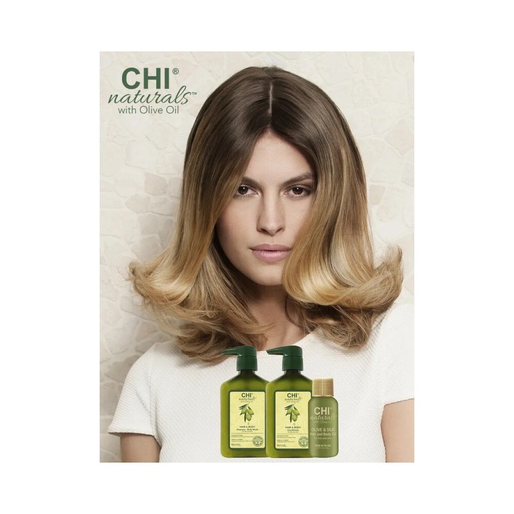 CHI naturals with Olive Oil OLIVE & SILK Hair and Body Oil Масло для волос и тела, 15 мл