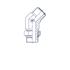 Штуцер FMH45 D18-20 ORFS 1.3/16 - UNF 11/16 (удлиненный)