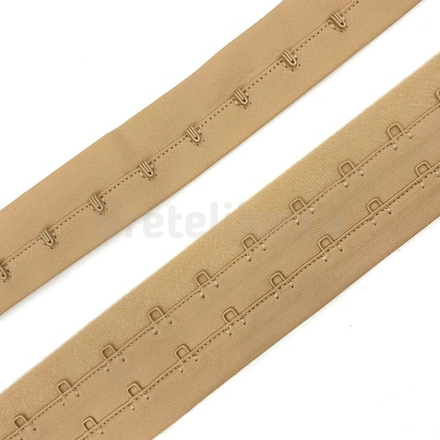 Застежка 2 крючка метражом бежевая