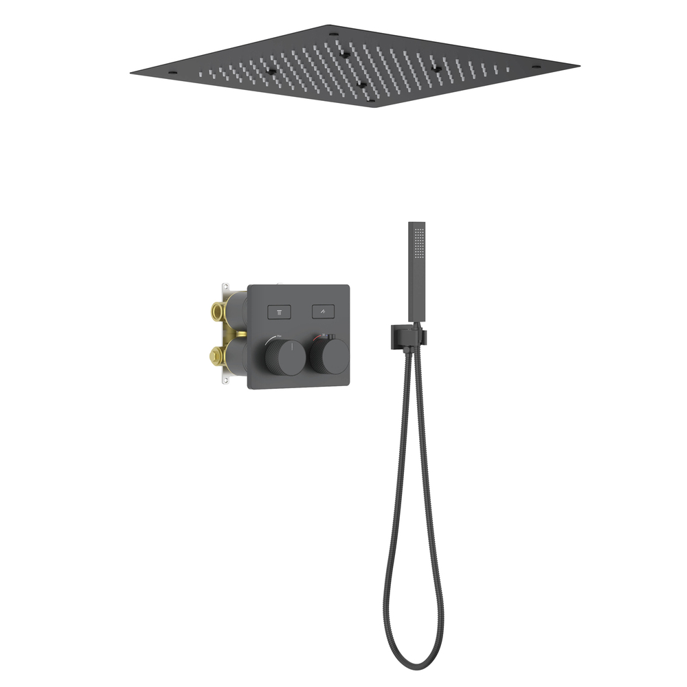 Душевая система встроенная с термостатом Petruma SX-5209/03SM Черный