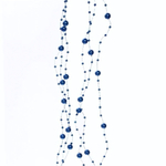 Бусы на ёлку 2м "Роса" d-7,5мм, Сапфир