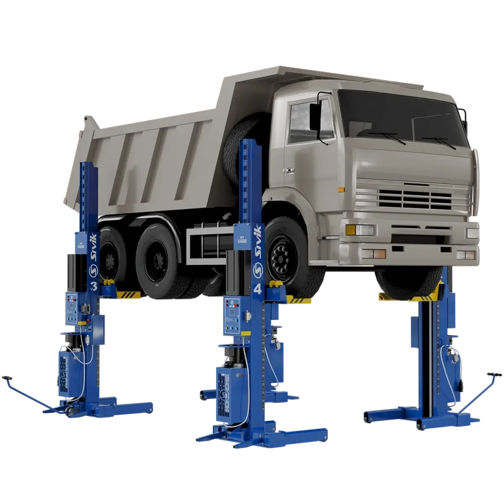 Электрогидравлический подкатной подъёмник ПГП-24000 Синий RAL5017