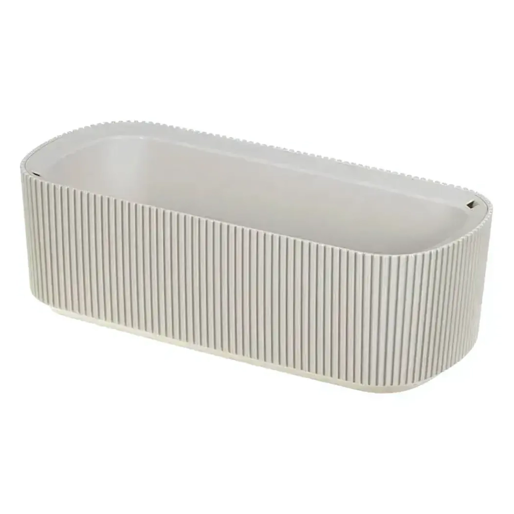 Кашпо СТРИП 290мм 1,7л со вставкой Кремовый