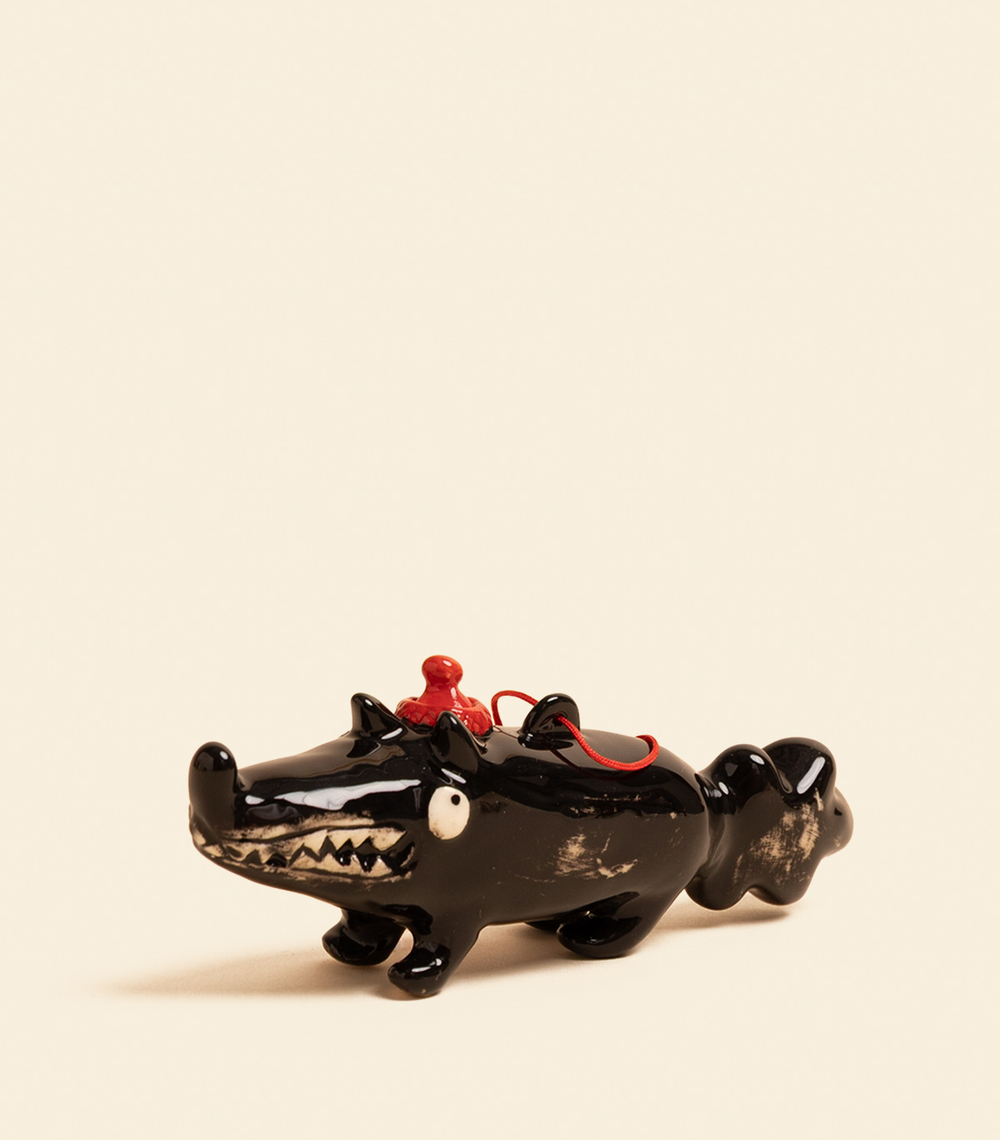 Ёлочная игрушка – Волк и красная шапочка | Александра Маврина