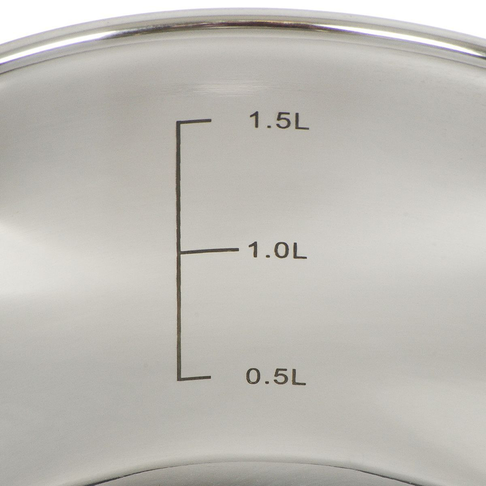 Кастрюля нерж, 1.9 л, с крыш, крышка стекло, Daniks, Токио, SD-A87-16, индукц