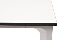 "Малага" обеденный стол из HPL 90х90см, цвет молочный, каркас белый