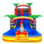 Водная горка «Волна дельфина» с бассейном, 8×3,3×5,4 м