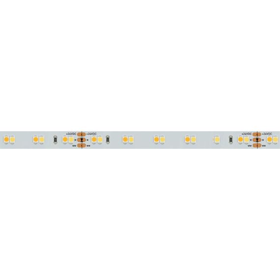Светодиодная лента Arlight 9,6W/m 120LED/m 3528SMD теплый белый/белый 5M 025211(2)
