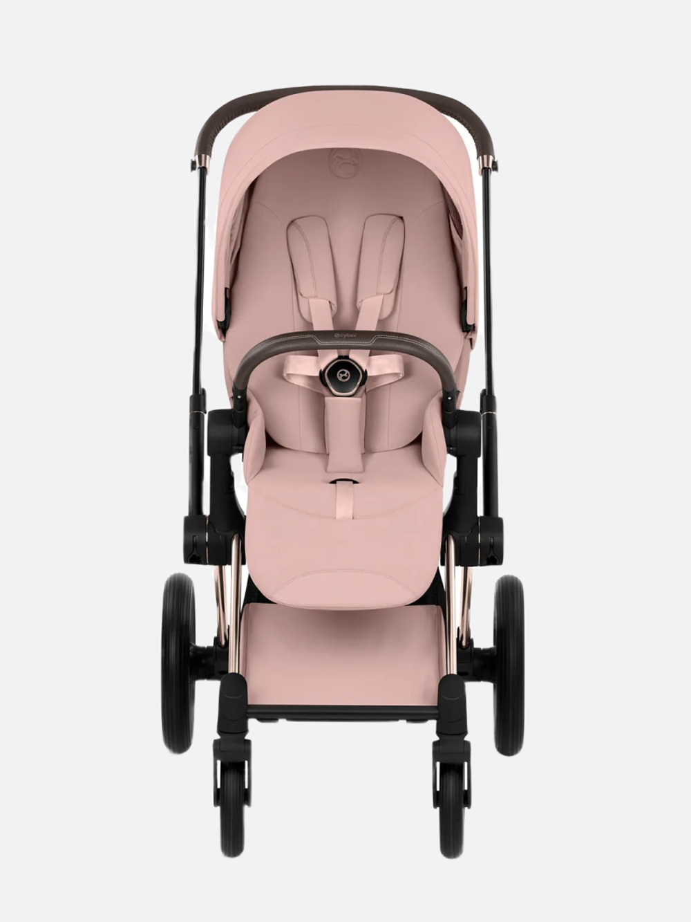 Cybex Priam 5 Style, в цвете Peach Pink (шасси Rose Gold) + автокресло Cybex Cloud T Plus