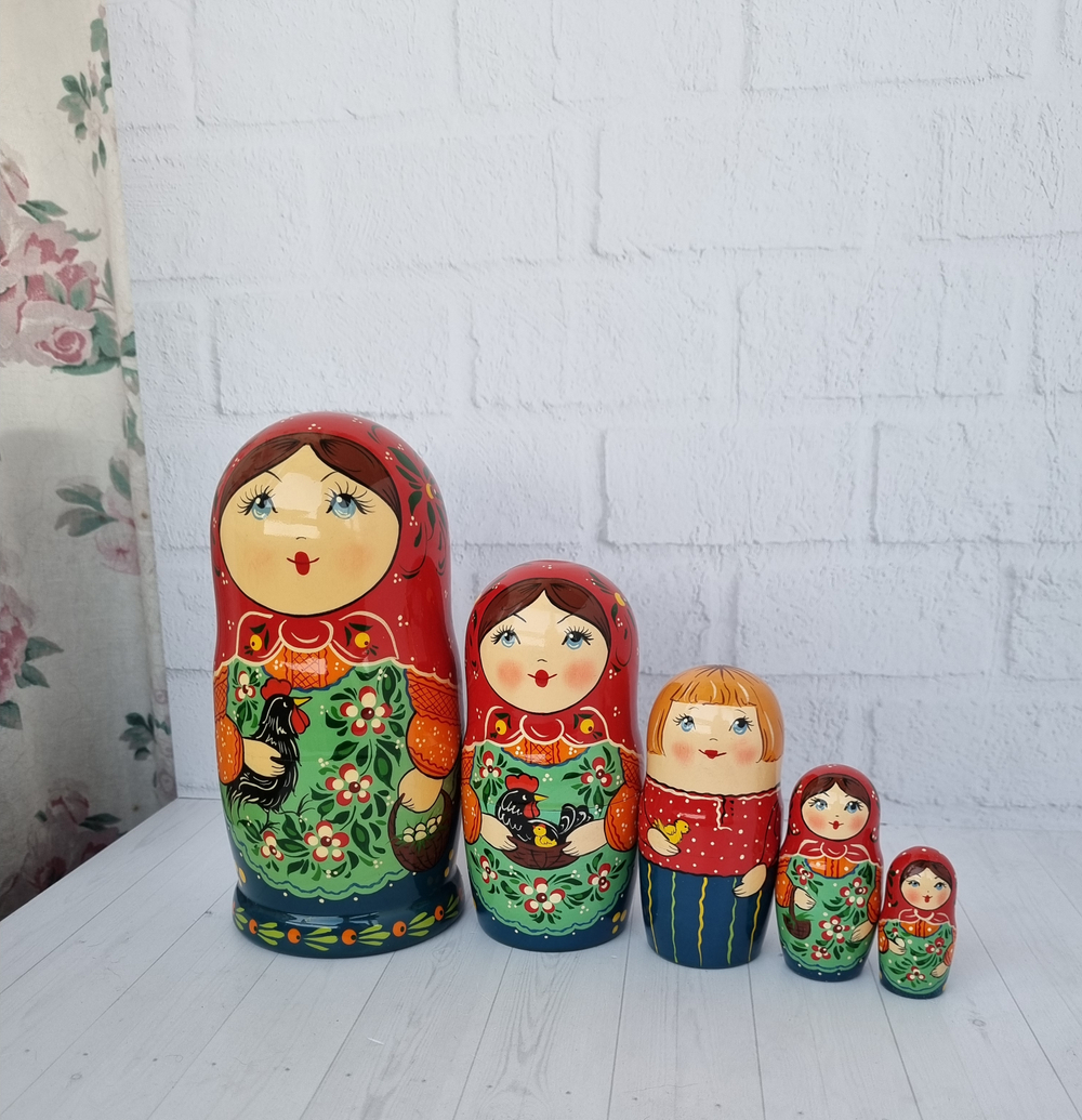 Матрешка "с курочкой" традиция 5мест