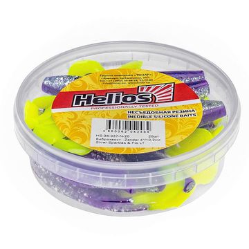 Виброхвост несъедоб. Zander 4'/10,2см Silver Sparkles & Fio LT 20шт. (HS-36-037-N-20) Helios