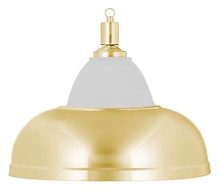 Лампа на один плафон «Crown» (золотистая чашка, золотистый плафон D38см)