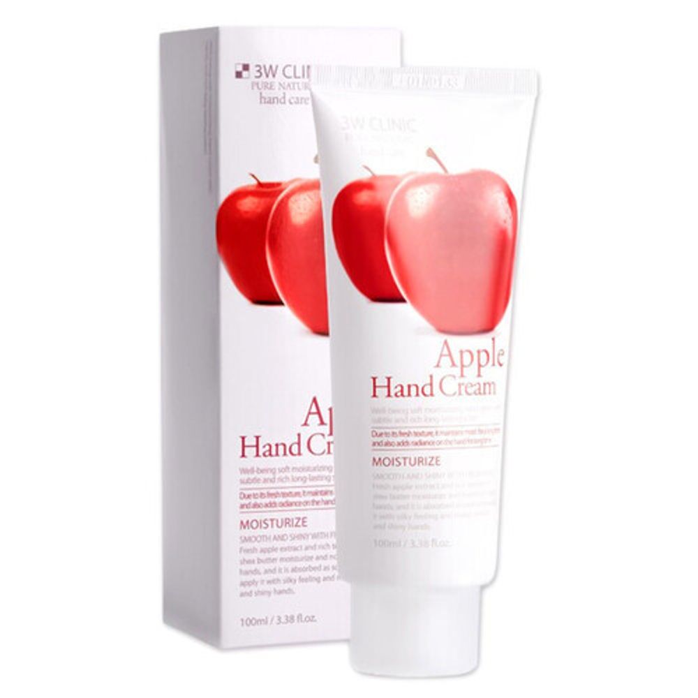 3W Clinic Крем для рук с экстрактом яблока - Apple hand cream, 100мл