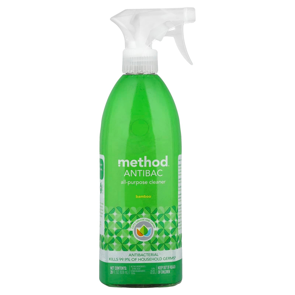 Method, AntiBac, универсальное очиститель, бамбук, 828 мл (28 жидк. унций)