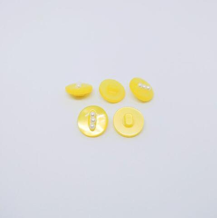 Пуговицы №12/12, на ножке, 15мм, цв.желтый (CB 3353)