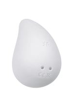 Белый вибромассажер в форме капли Dew Drop (Цвет: белый)