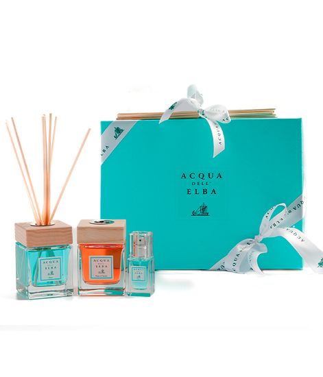 Подарочный набор Mare диффузор 100мл, Natale диффузор 100мл и Mare спрей для дома 15мл, Acqua dell’Elba