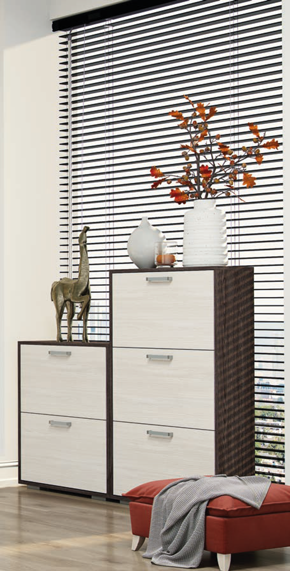 БРИЗ-11 обувница (2 полки) Анк. Тем./анк. белый