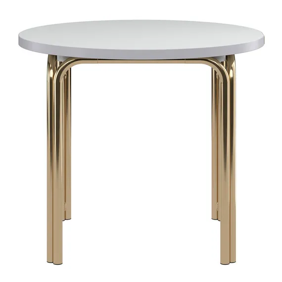 Столик кофейный ror, Ø50 см, латунь/серый