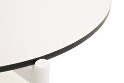 "Диего" журнальный стол из HPL 120х60 H40, каркас белый муар, цвет "молочный"