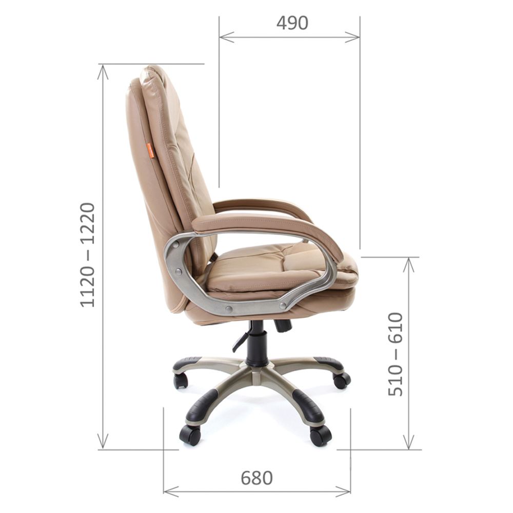 Кресло руководителя Chairman 668 PL, экокожа премиум беж, механизм качания