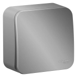 BLANCA О/У 1-клавишный ВЫКЛЮЧАТЕЛЬ (сх.1) ИЗОЛ.ПЛ., 10А, 250В, АЛЮМИНИЙ