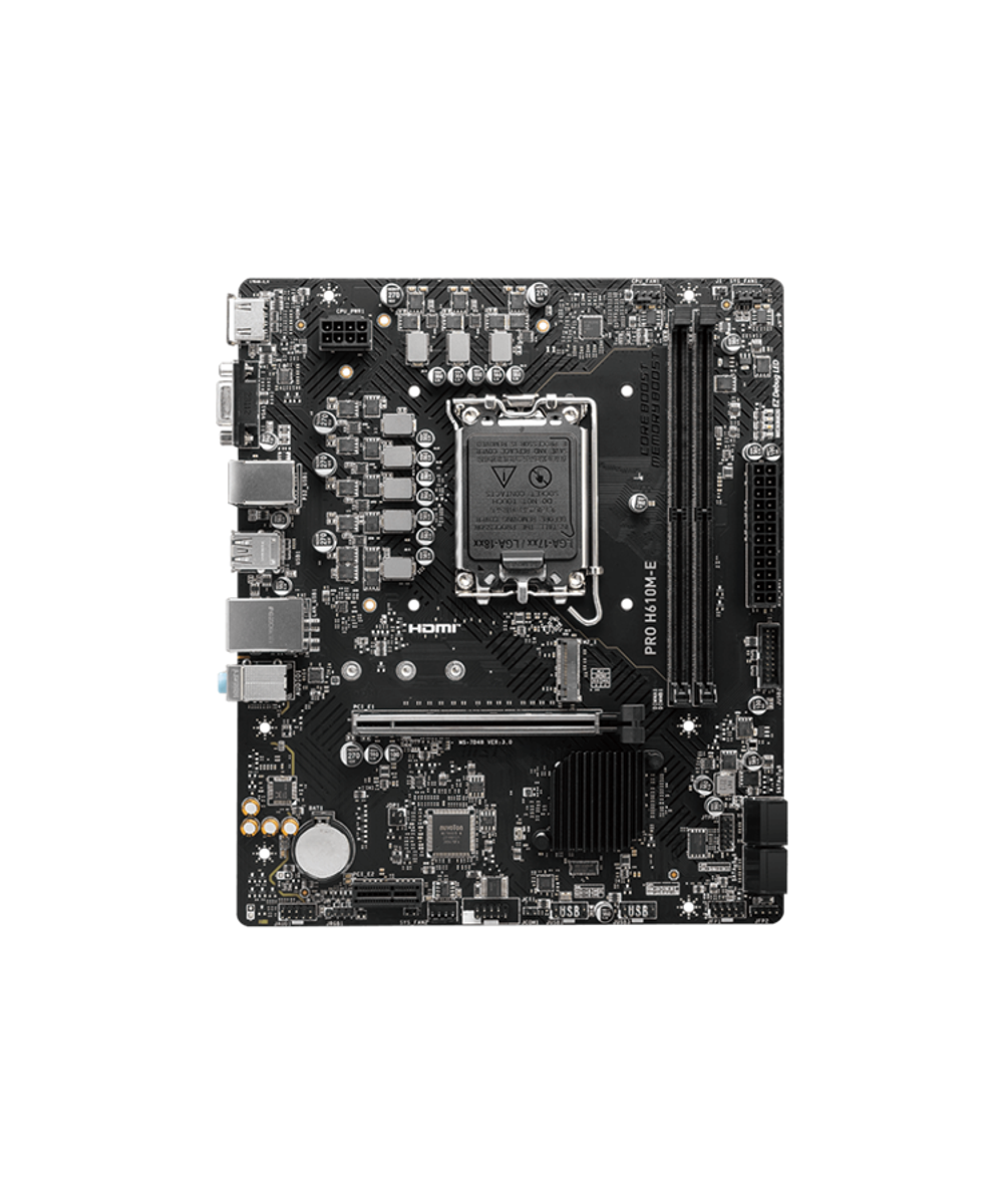 MSI PRO H610M-E DDR5 s1700,2DDR5,1PCI-Ex16,1PCI-Ex1,1M.2,4SATA3.0,4USB3.2Gen1, mATX,RTL