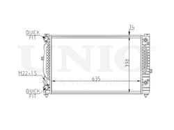Радиатор охлаждения двигателя UNIO RAD-10077
