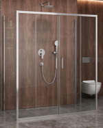 Душевой уголок Cezares MOLVENO-AH-2/2-170/80-C-Cr-IV, 170х80х195, профиль хром, стекло прозрачное