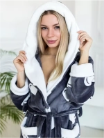 Халат махровый домашний теплый