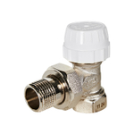 Клапан термостатический угловой ROMMER - 1/2" (ВР/НР-американка, PN10, Tmax 110°C)