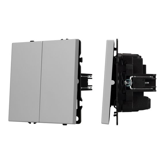 Механизм выключателя двухклавишный перекрёстный SWT-NOBE-MKX2-SFPL-IS (230V, 10A) Arlight 061794