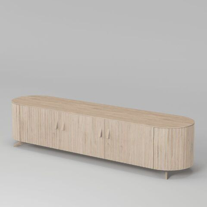 Тумба под телевизор Эклипс (беленый дуб), 195x45x46 см