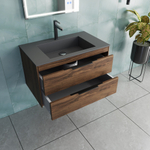 Тумба под раковину Vincea Chiara 2D 800 подвесная, 2 выкатных ящика soft-close, С.Oak