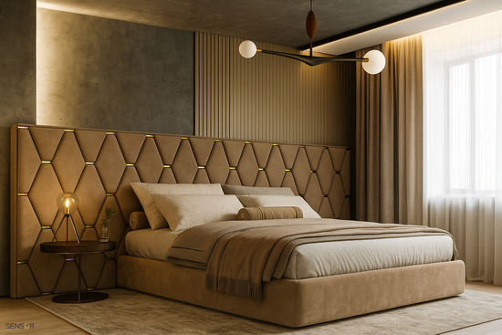 Кровать Барбера c широким изголовьем