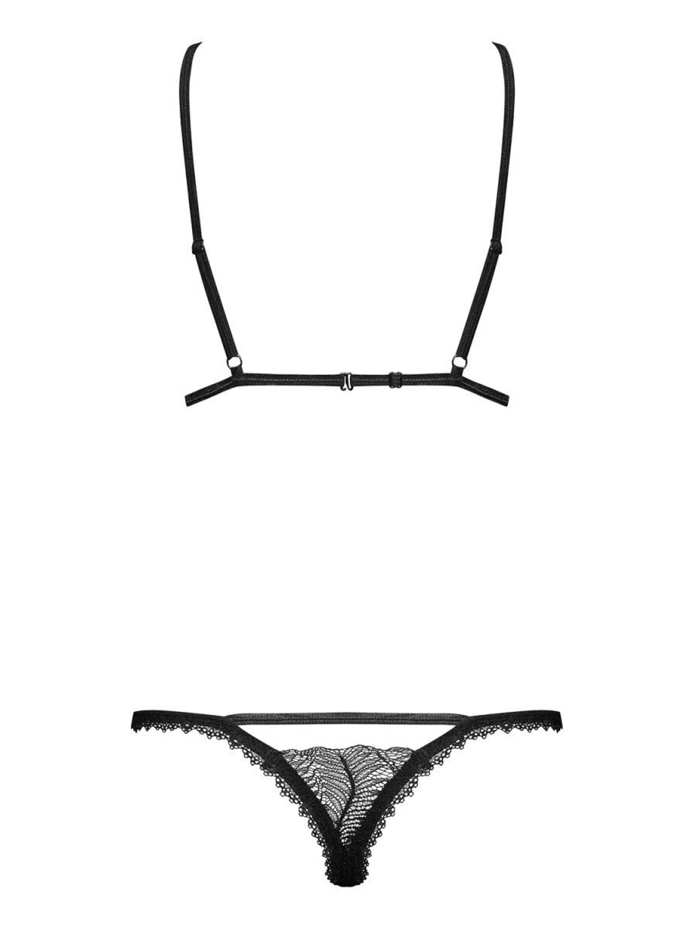 Эффектный комплект белья Romanesa (Размер: L-XL) (Цвет: черный)