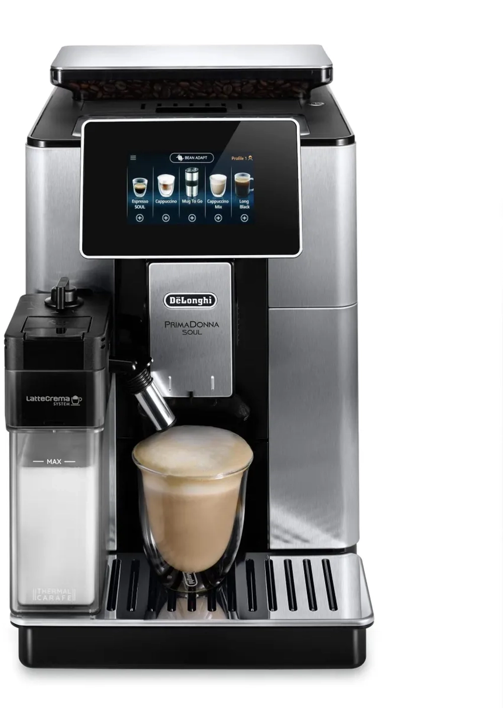 Кофемашина Delonghi Primadonna Soul ECAM610.74.MB 1450Вт черный/серебристый